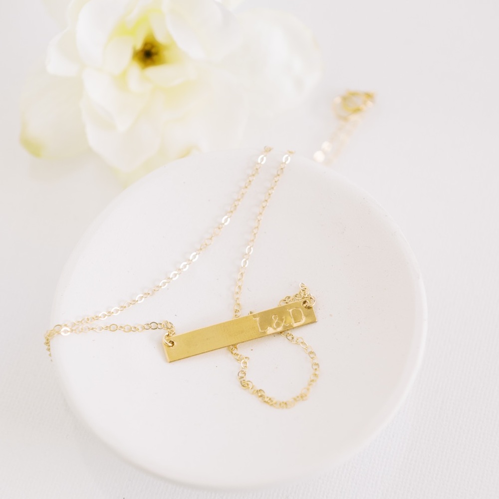 Hand Stamped • Classic Bar Necklace